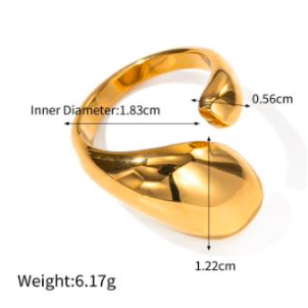 Gold/ Silver Adjustable Finger Rings - Picture 3 of 4